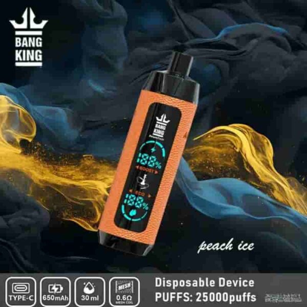 Bang King Shisha 25000 Puffs Vape – LED Display & Leather Design Disposable Pen