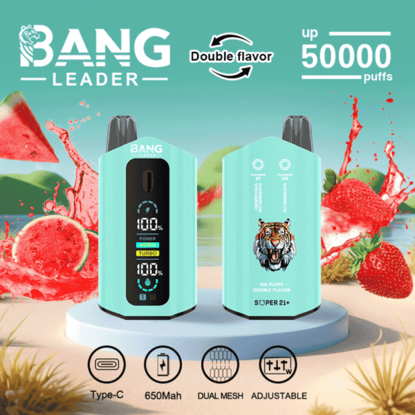 Bang Leader 50K Disposable Vape – Double Flavor, 2%/3%/5% Nicotine, LCD Screen