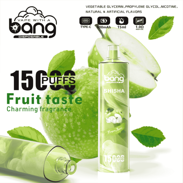Bang SHISHA 15000 Puffs Direct to Lung Disposable Vape – High-Capacity E-Cigarette Pen