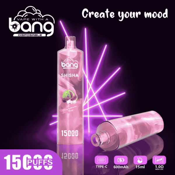 Bang SHISHA 15000 Puffs Direct to Lung Disposable Vape – High-Capacity E-Cigarette Pen