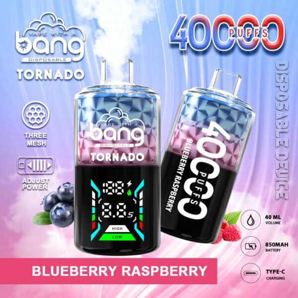 Bang Tornado 40000 Puffs – High Smoke Output, LED Screen, Long-Lasting Disposable Vape