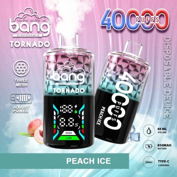 Bang Tornado 40000 Puffs – High Smoke Output, LED Screen, Long-Lasting Disposable Vape
