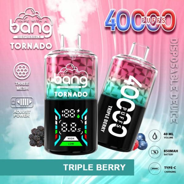 Bang Tornado 40000 Puffs – High Smoke Output, LED Screen, Long-Lasting Disposable Vape
