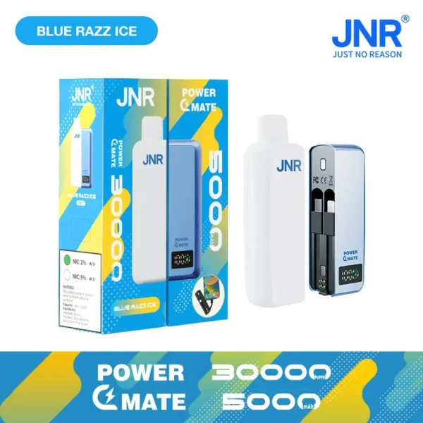 JNR Power Mate 30000 Puffs Disposable Vape – 5000mAh Power Bank, Smart Screen, Dual Function Vaping Powerhouse