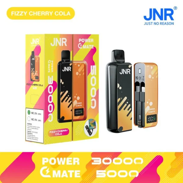 JNR Power Mate 30000 Puffs Disposable Vape – 5000mAh Power Bank, Smart Screen, Dual Function Vaping Powerhouse