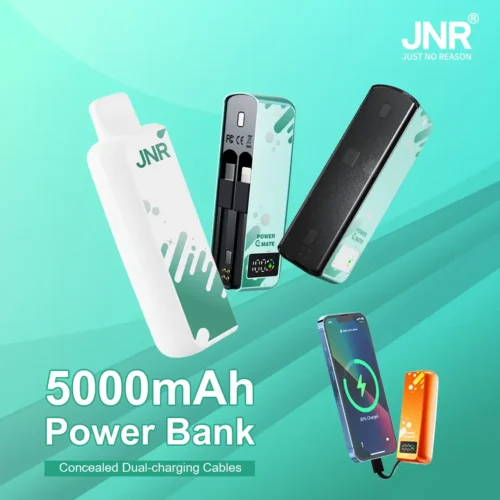 JNR Power Mate 30000 Puffs Disposable Vape – 5000mAh Power Bank, Smart Screen, Dual Function Vaping Powerhouse