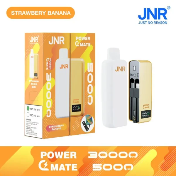 JNR Power Mate 30000 Puffs Disposable Vape – 5000mAh Power Bank, Smart Screen, Dual Function Vaping Powerhouse