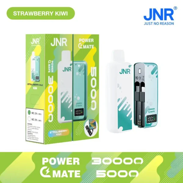 JNR Power Mate 30000 Puffs Disposable Vape – 5000mAh Power Bank, Smart Screen, Dual Function Vaping Powerhouse