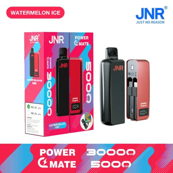 JNR Power Mate 30000 Puffs Disposable Vape – 5000mAh Power Bank, Smart Screen, Dual Function Vaping Powerhouse