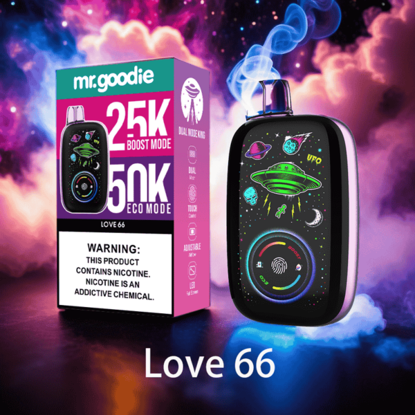 Mr.Goodie King 50000 | Dual Mode Vape with LED Display, Dual Coil & Fast Charge | 2–5% Nicotine