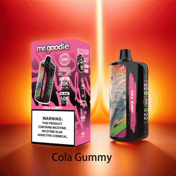 Mr.Goodie Shisha 50000 Puffs | Dual Mode DTL & MTL | LCD Screen Disposable Vape