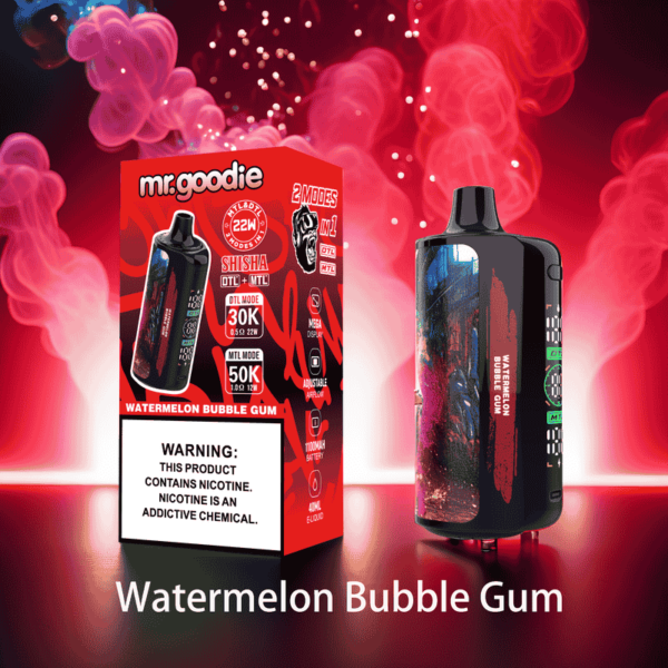 Mr.Goodie Shisha 50000 Puffs | Dual Mode DTL & MTL | LCD Screen Disposable Vape