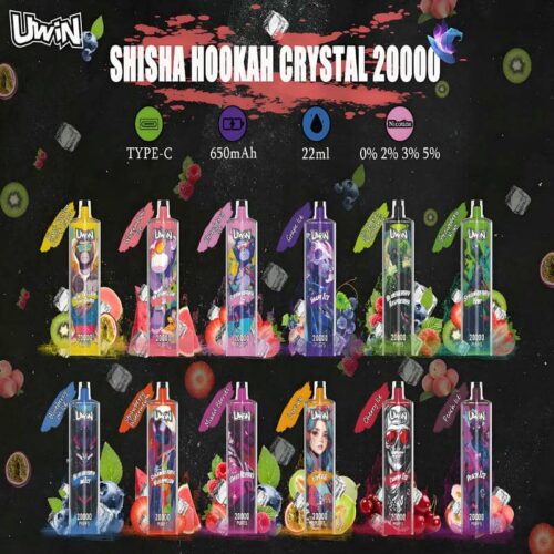 Uwin Shisha Crystal 20000 Puffs – Rechargeable Hookah-Style Disposable Vape (Original Edition)