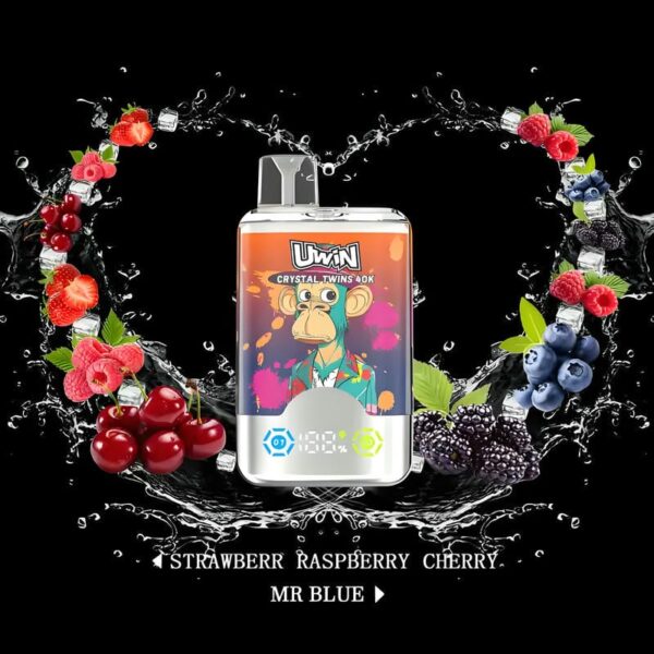 Uwin Twins Crystal 40000 Puffs Dual Flavor Disposable Vape with LED Display – 2-in-1 Power & Style