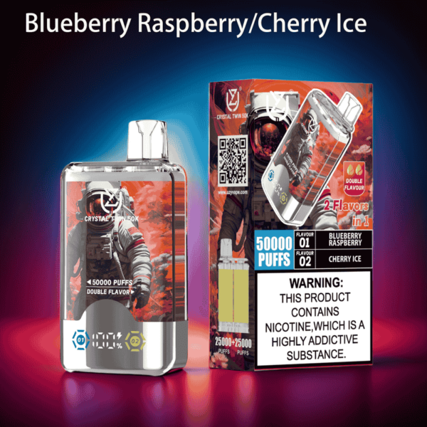 UZY Crystal Twin 50000 Puffs Disposable Vape – Dual Flavor, LED Display, 50K Puffs