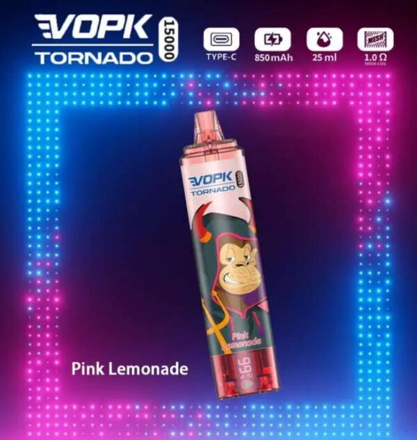 VOPK Tornado 15000 Puffs Disposable Vape – Dual Flavor, LED Display, Rechargeable Design
