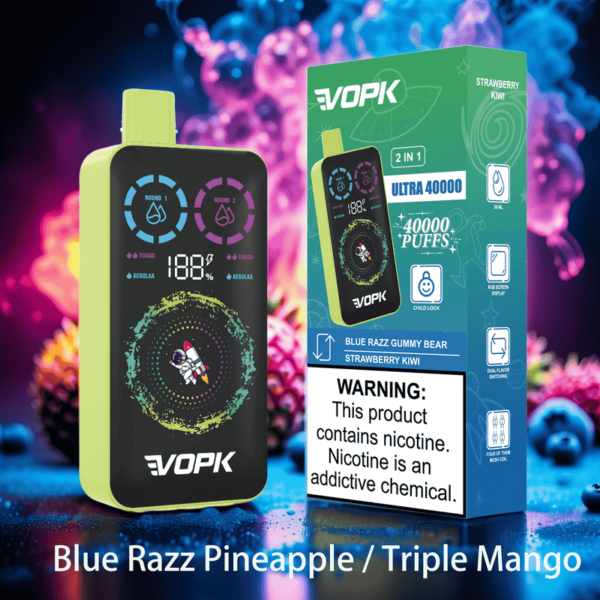 VOPK Ultra 40000 – Dual Flavor Disposable Vape with RGD Screen & Massive 40K Puffs