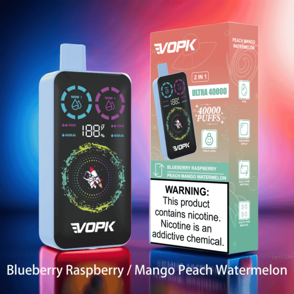 VOPK Ultra 40000 – Dual Flavor Disposable Vape with RGD Screen & Massive 40K Puffs