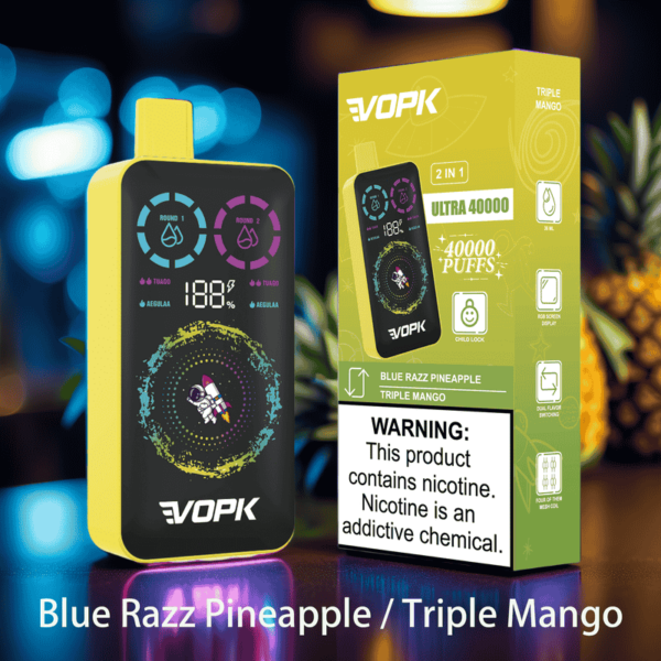 VOPK Ultra 40000 – Dual Flavor Disposable Vape with RGD Screen & Massive 40K Puffs