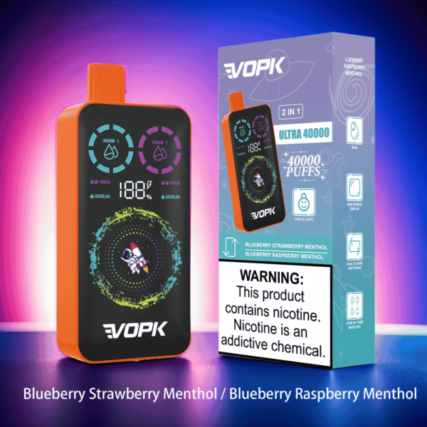 VOPK Ultra 40000 – Dual Flavor Disposable Vape with RGD Screen & Massive 40K Puffs