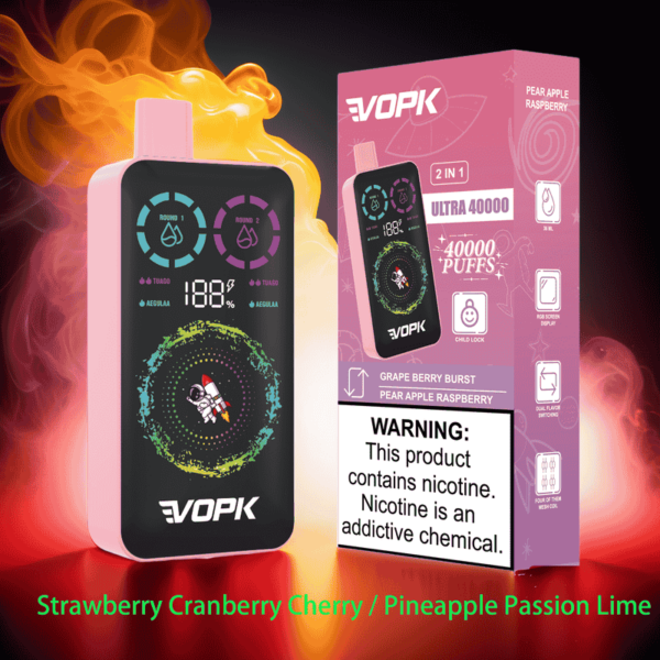 VOPK Ultra 40000 – Dual Flavor Disposable Vape with RGD Screen & Massive 40K Puffs