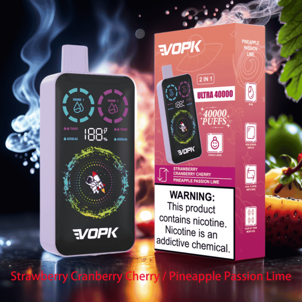 VOPK Ultra 40000 – Dual Flavor Disposable Vape with RGD Screen & Massive 40K Puffs