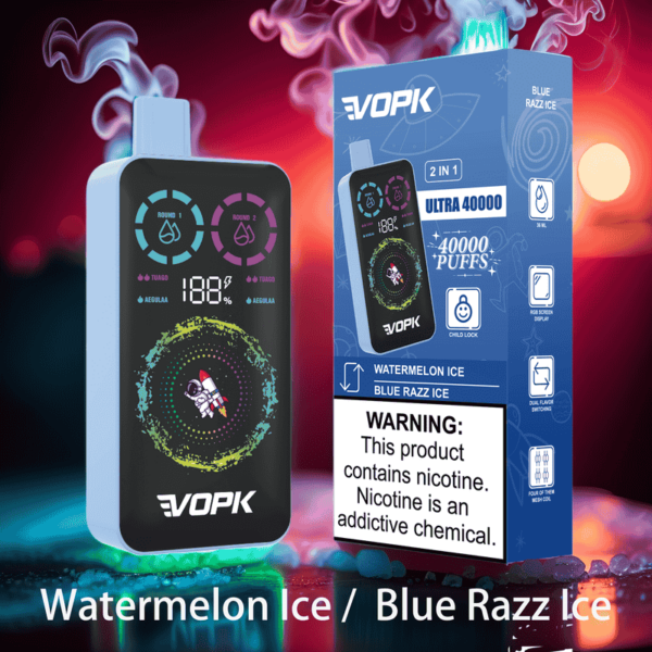 VOPK Ultra 40000 – Dual Flavor Disposable Vape with RGD Screen & Massive 40K Puffs