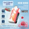 Gazzbar Ice God 50000 Puffs Disposable Vape – Adjustable Ice Level, LCD Display, Ultimate Cooling Experience