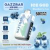 Gazzbar Ice God 50000 Puffs Disposable Vape – Adjustable Ice Level, LCD Display, Ultimate Cooling Experience