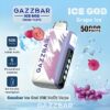 Gazzbar Ice God 50000 Puffs Disposable Vape – Adjustable Ice Level, LCD Display, Ultimate Cooling Experience