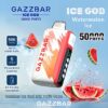 Gazzbar Ice God 50000 Puffs Disposable Vape – Adjustable Ice Level, LCD Display, Ultimate Cooling Experience