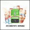 ATVS Cloud 30000 Puffs Disposable Vape – 40W Power Dual Mesh Coil 30mL E-liquid Adjustable Airflow