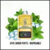 ATVS Cloud 30000 Puffs Disposable Vape – 40W Power Dual Mesh Coil 30mL E-liquid Adjustable Airflow