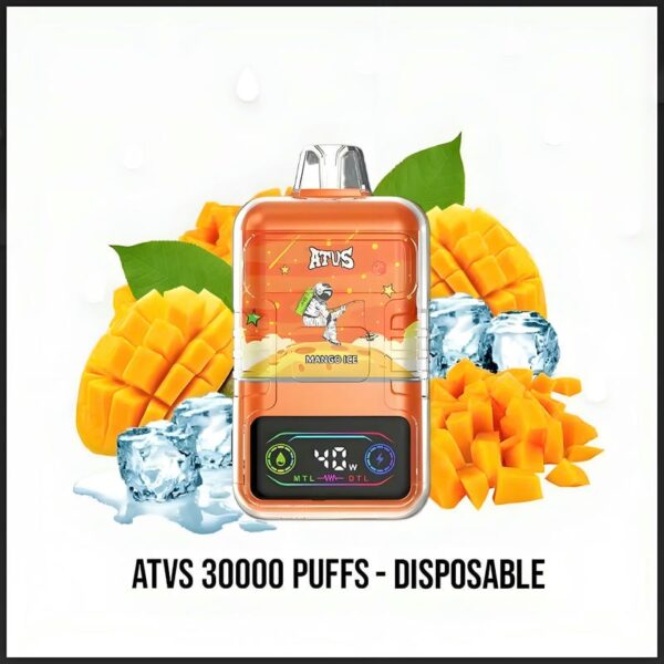 ATVS Cloud 30000 Puffs Disposable Vape – 40W Power Dual Mesh Coil 30mL E-liquid Adjustable Airflow