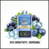 ATVS Cloud 30000 Puffs Disposable Vape – 40W Power Dual Mesh Coil 30mL E-liquid Adjustable Airflow