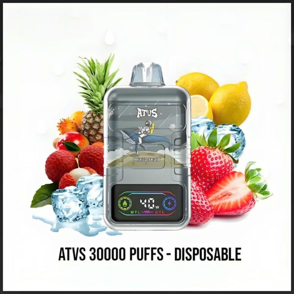ATVS Cloud 30000 Puffs Disposable Vape – 40W Power Dual Mesh Coil 30mL E-liquid Adjustable Airflow