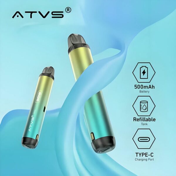 ATVS GENX Replaceable & Disposable Pod Vape Pen – Refillable Device Without E-Liquid