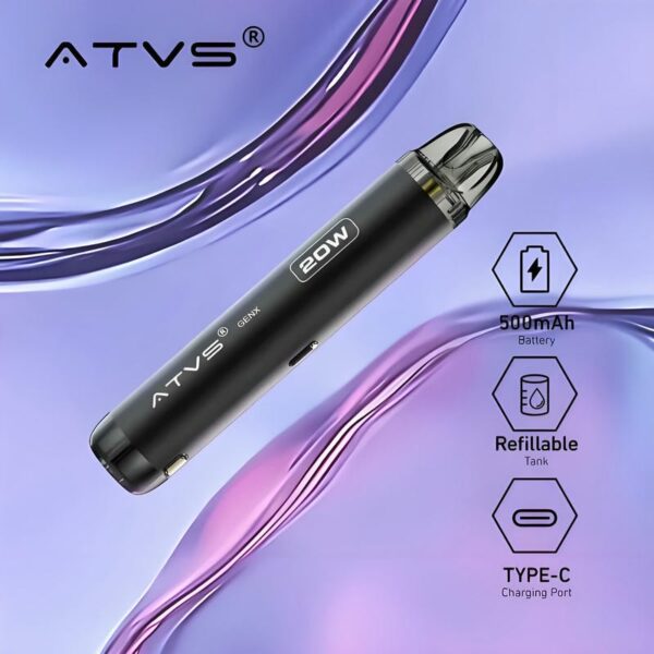 ATVS GENX Replaceable & Disposable Pod Vape Pen – Refillable Device Without E-Liquid