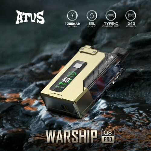 ATVS WARSHIP PRO Refillable Pod Vape – 600 Puffs | Compact & Rechargeable (No E-Liquid)