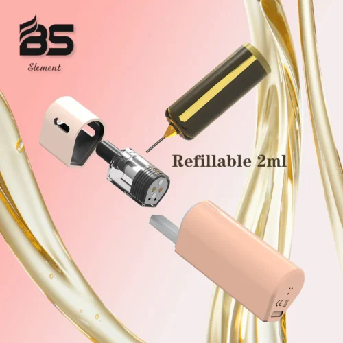 BS Element Refillable Vape – 950mAh, Mesh Coil, 20W Output, Type-C, Leak-Free & Reusable Design