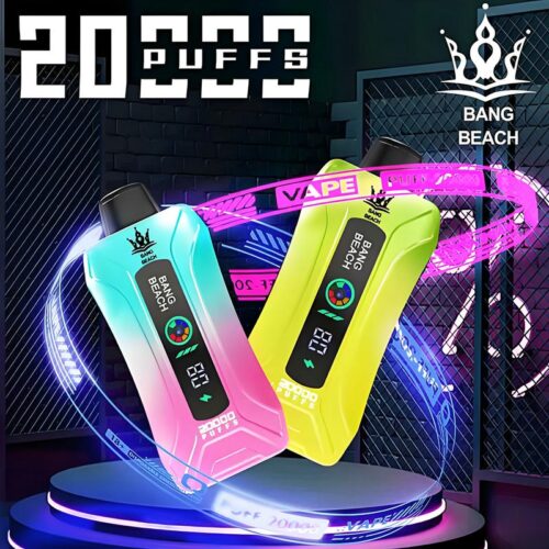 Bang Beach 20000 Puffs Disposable Vape LED Display 0 to 5 Percent Nicotine 20K Puff Electronic Cigarette Pod