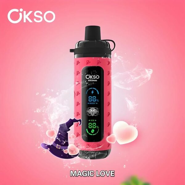 Okso Shisha Max 40K Disposable Vape – 40,000 Puffs, Dual Mode, Digital Display, 36mL