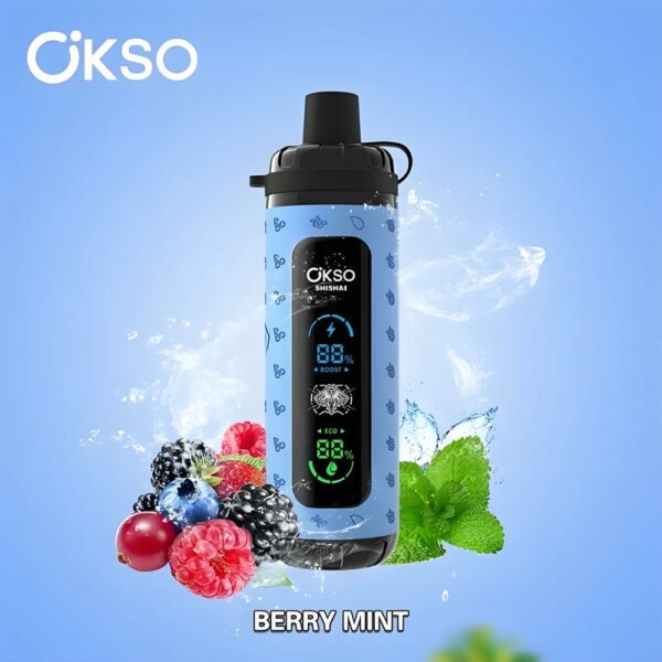 Okso Shisha Max 40K Disposable Vape – 40,000 Puffs, Dual Mode, Digital Display, 36mL