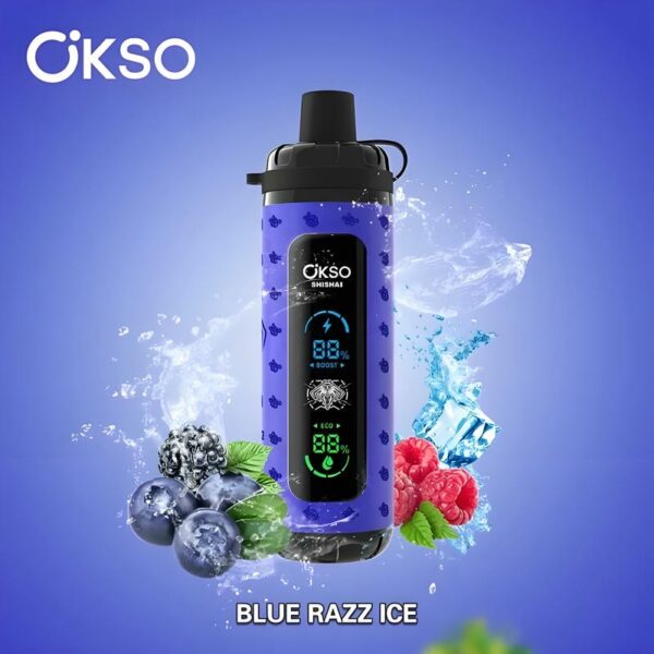 Okso Shisha Max 40K Disposable Vape – 40,000 Puffs, Dual Mode, Digital Display, 36mL