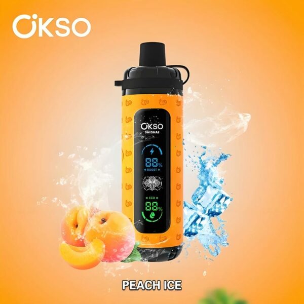 Okso Shisha Max 40K Disposable Vape – 40,000 Puffs, Dual Mode, Digital Display, 36mL