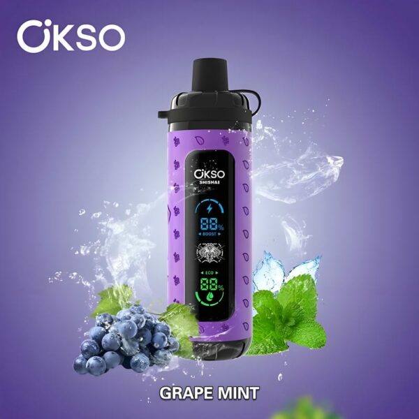 Okso Shisha Max 40K Disposable Vape – 40,000 Puffs, Dual Mode, Digital Display, 36mL