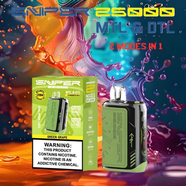 VAPMOD SNIPER 25000 Puffs Disposable Vape – LED Display, Leather Finish, Original Edition