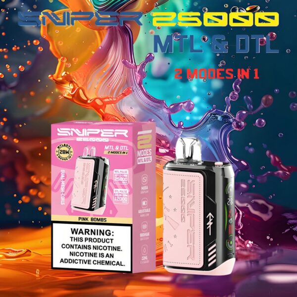 VAPMOD SNIPER 25000 Puffs Disposable Vape – LED Display, Leather Finish, Original Edition