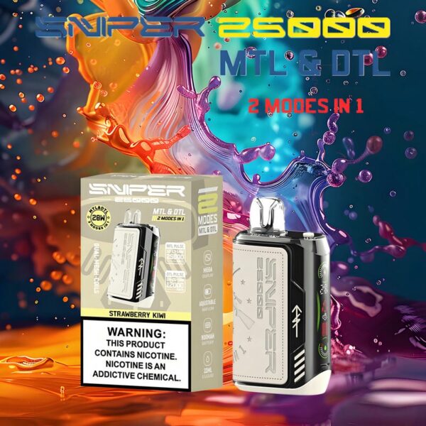 VAPMOD SNIPER 25000 Puffs Disposable Vape – LED Display, Leather Finish, Original Edition