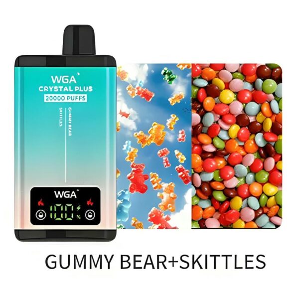 WGA Crystal Plus 20000 Puffs Vape – Dual Flavor 5% Nicotine LCD Display Rechargeable Disposable